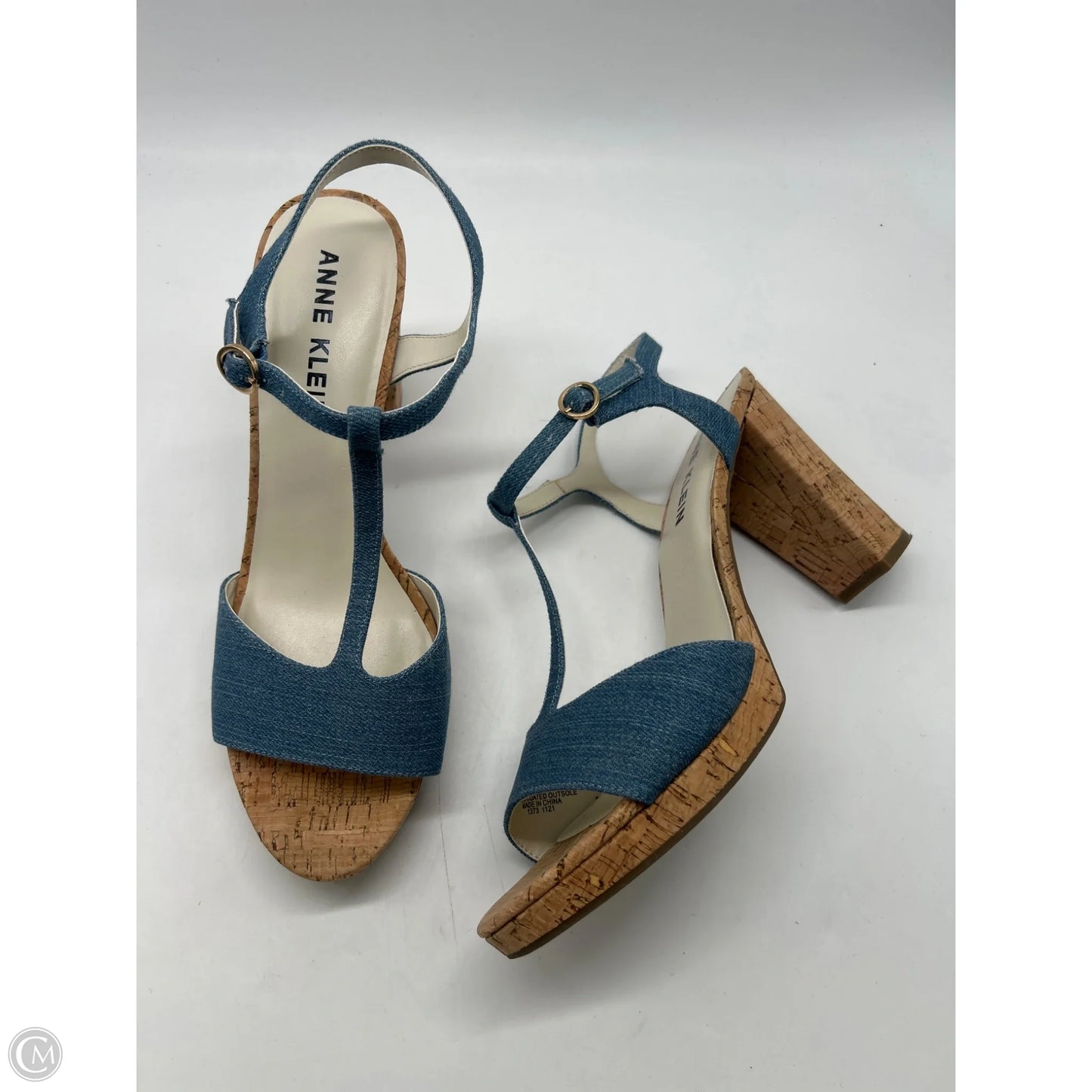Sandals Heels Block By Anne Klein In Blue, Size: 11