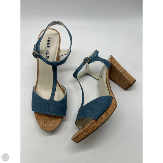 Sandals Heels Block By Anne Klein In Blue, Size: 11
