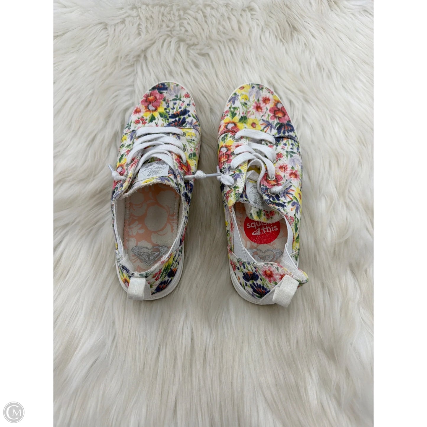 Shoes Sneakers By Roxy In Floral Print, Size: 7.5