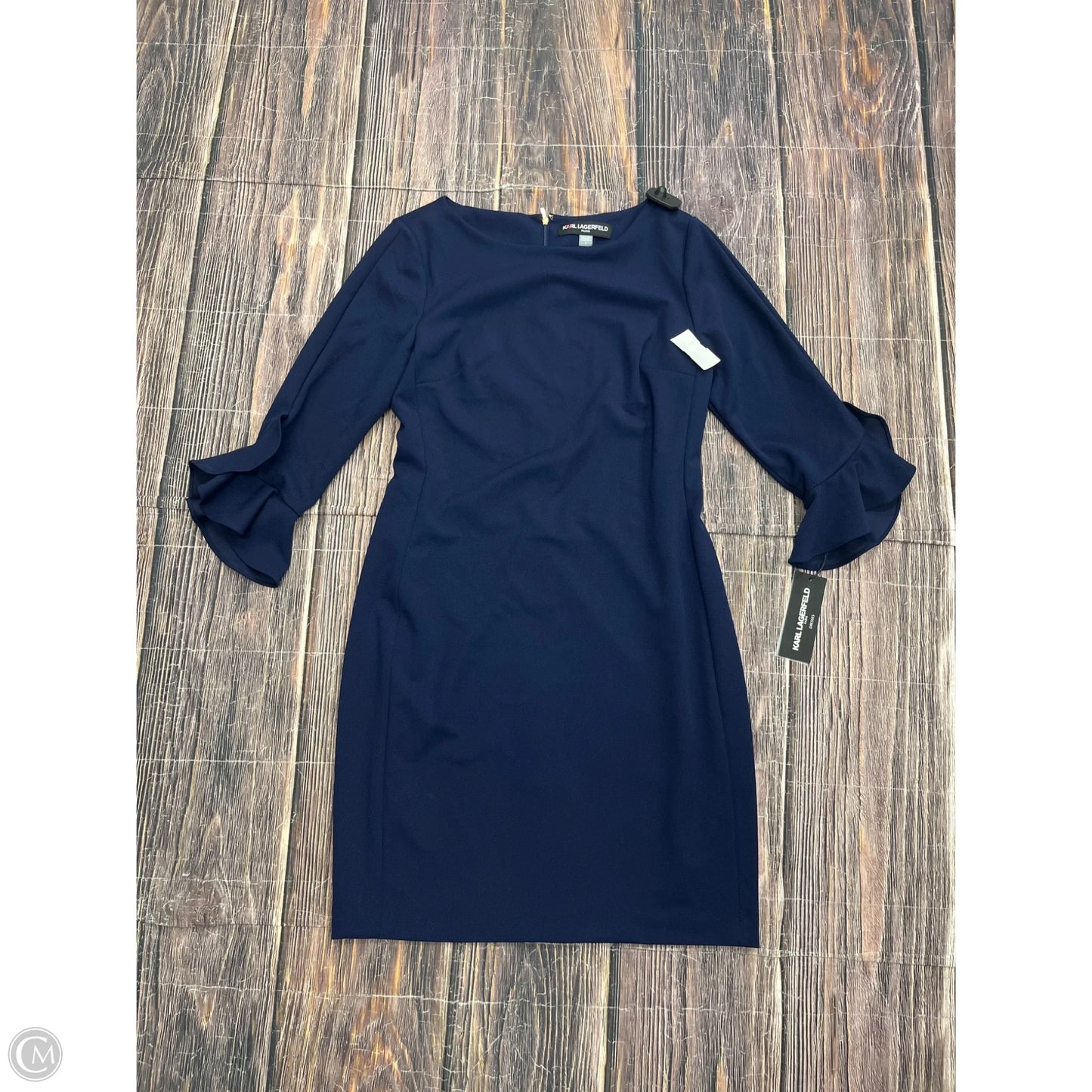 Dress Designer By Karl Lagerfeld In Navy, Size: 8