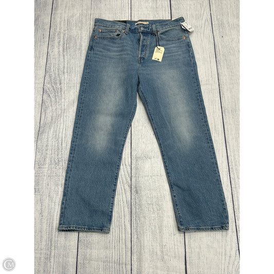 Jeans Straight By Levis In Blue Denim, Size: 12