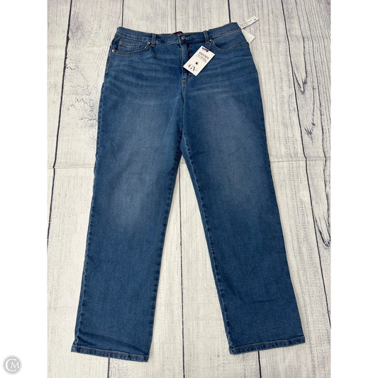 Jeans Straight By Gloria Vanderbilt In Blue Denim, Size: 16