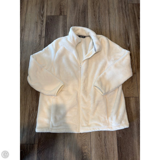 Jacket Fleece By Lands End In White, Size: 1x