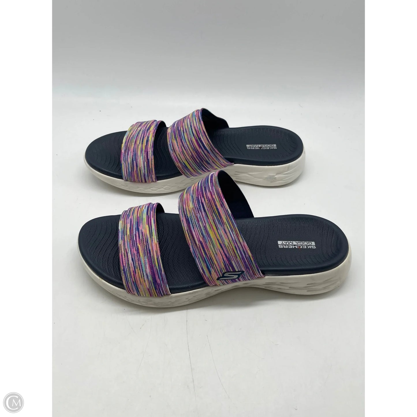 Sandals Flats By Skechers In Purple, Size: 9