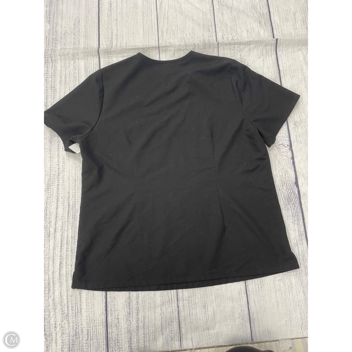 Top Short Sleeve By Clothes Mentor In Black, Size: 1x