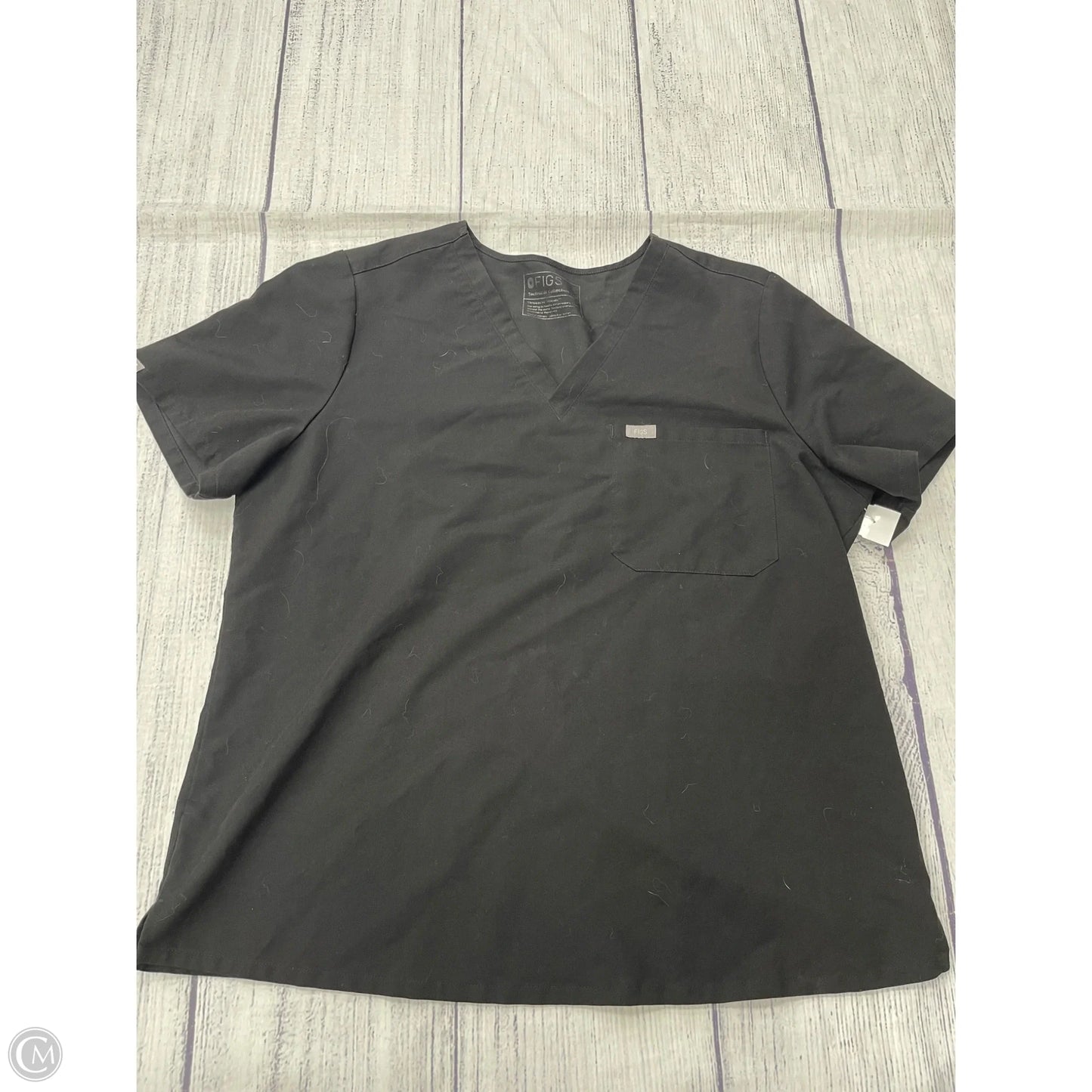Top Short Sleeve By Clothes Mentor In Black, Size: 1x