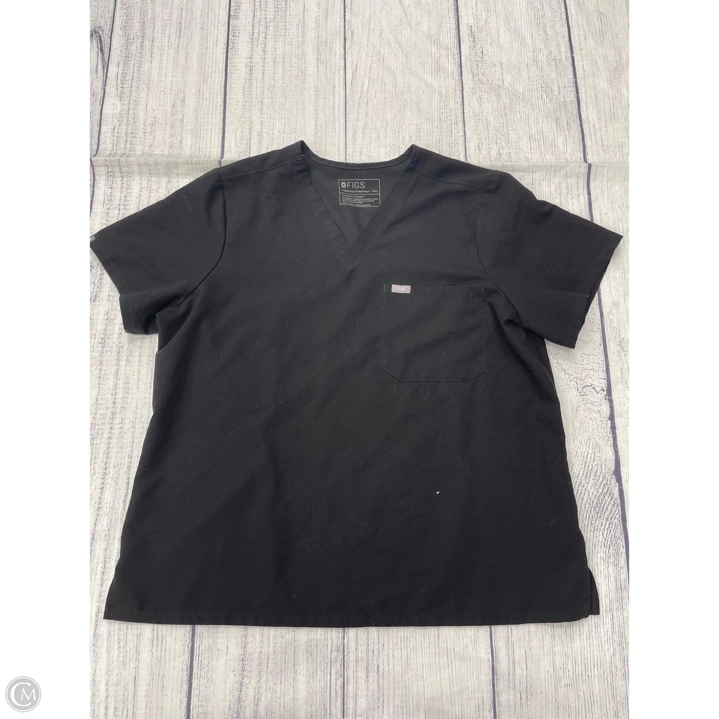 Top Short Sleeve By Clothes Mentor In Black, Size: 1x