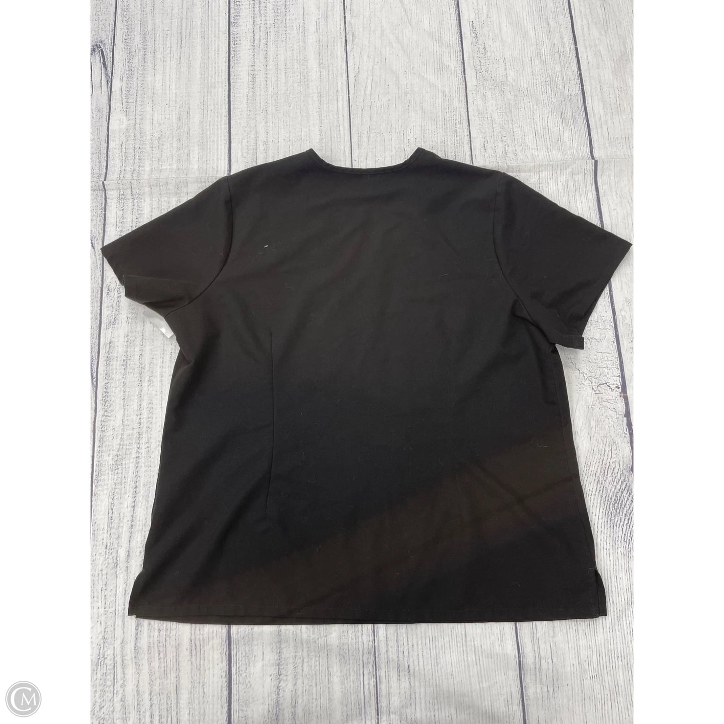 Top Short Sleeve By Clothes Mentor In Black, Size: 1x