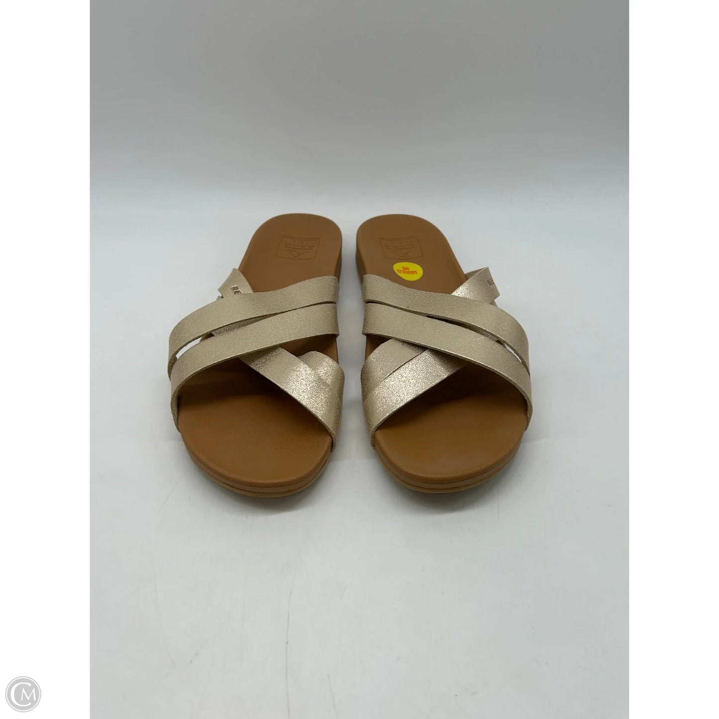 Sandals Flats By Reef In Gold, Size: 8