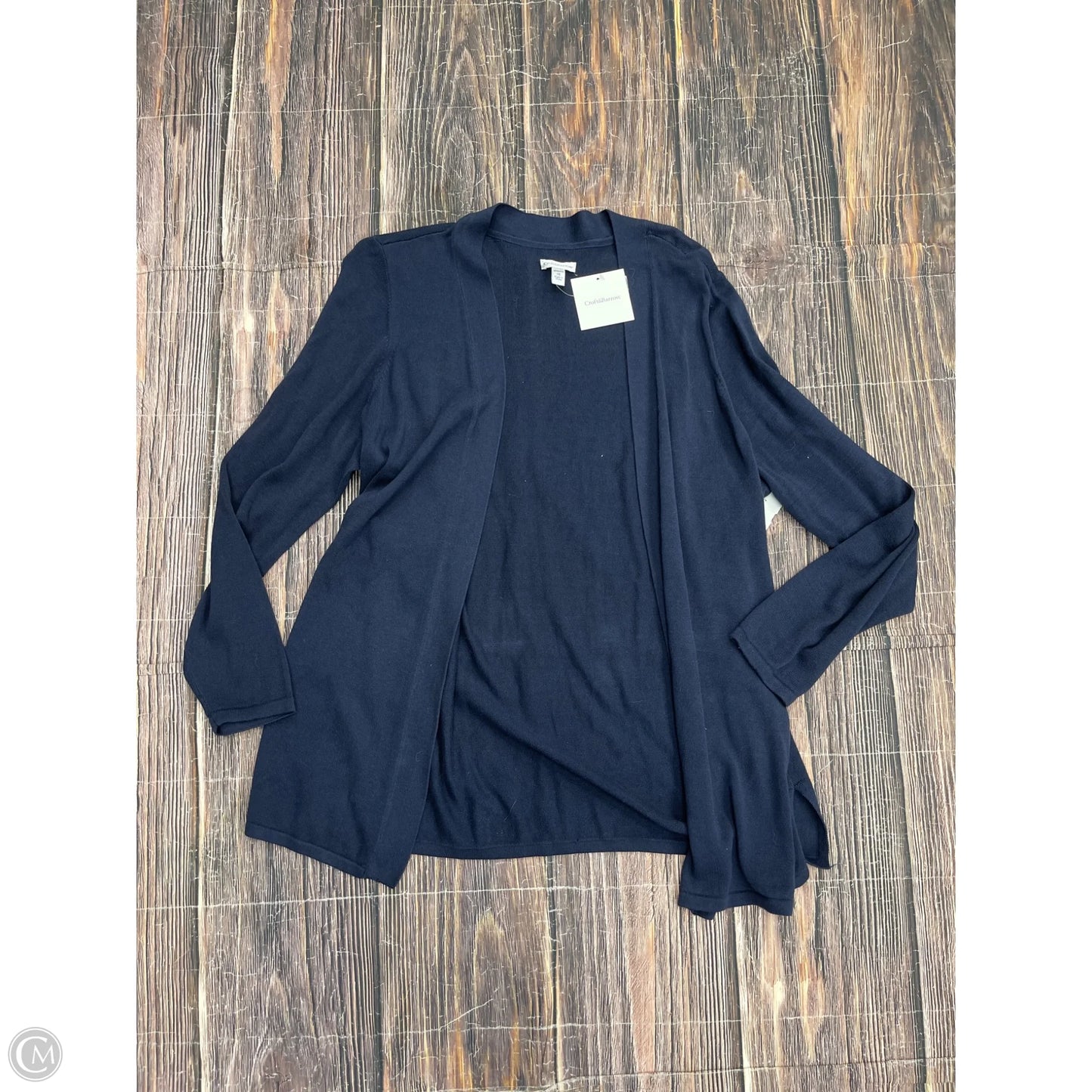 Cardigan By Croft And Barrow In Blue, Size: 1x