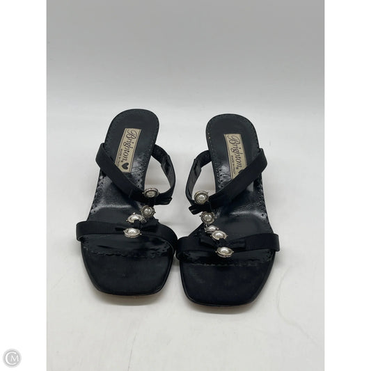 Sandals Heels Kitten By Brighton In Black, Size: 6