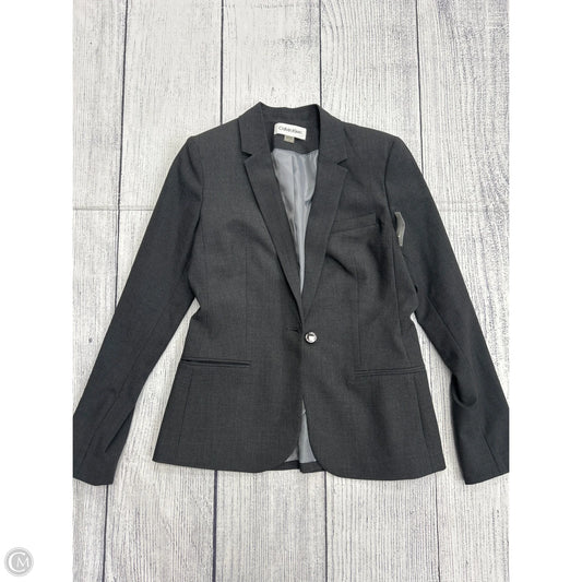 Blazer By Calvin Klein In Grey, Size: 4