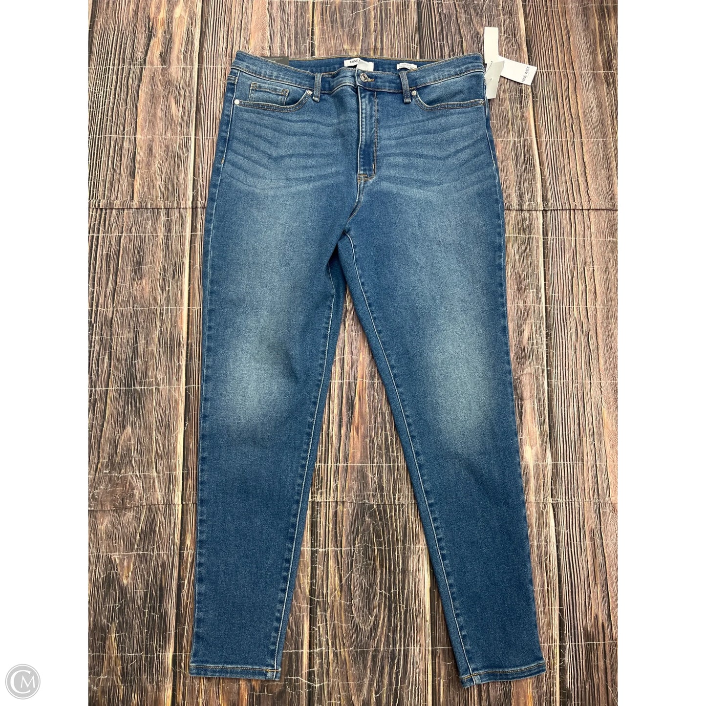 Jeans Skinny By Nine West In Blue Denim, Size: 16