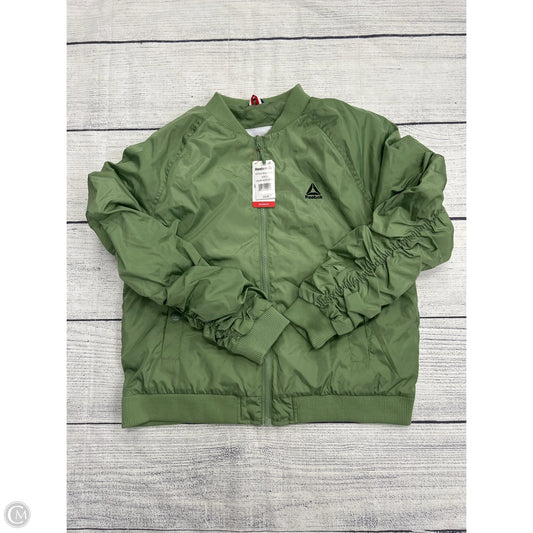 Jacket Puffer & Quilted By Reebok In Green, Size: L