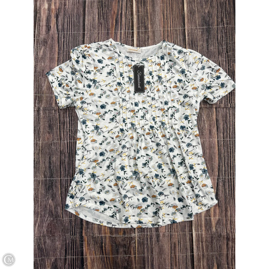 Top Short Sleeve By Clothes Mentor In White, Size: L