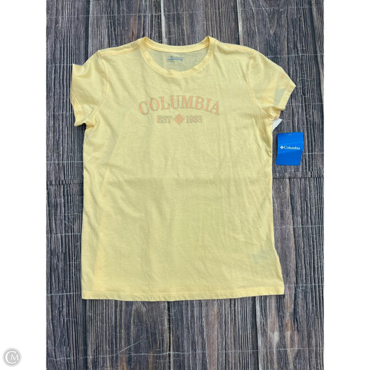 Athletic Top Short Sleeve By Columbia In Yellow, Size: M