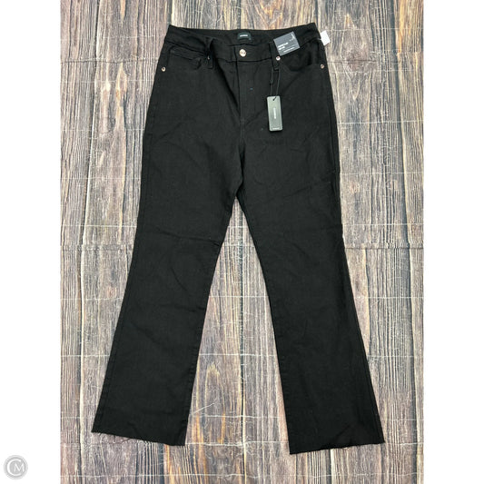 Jeans Flared By Express In Black Denim, Size: L