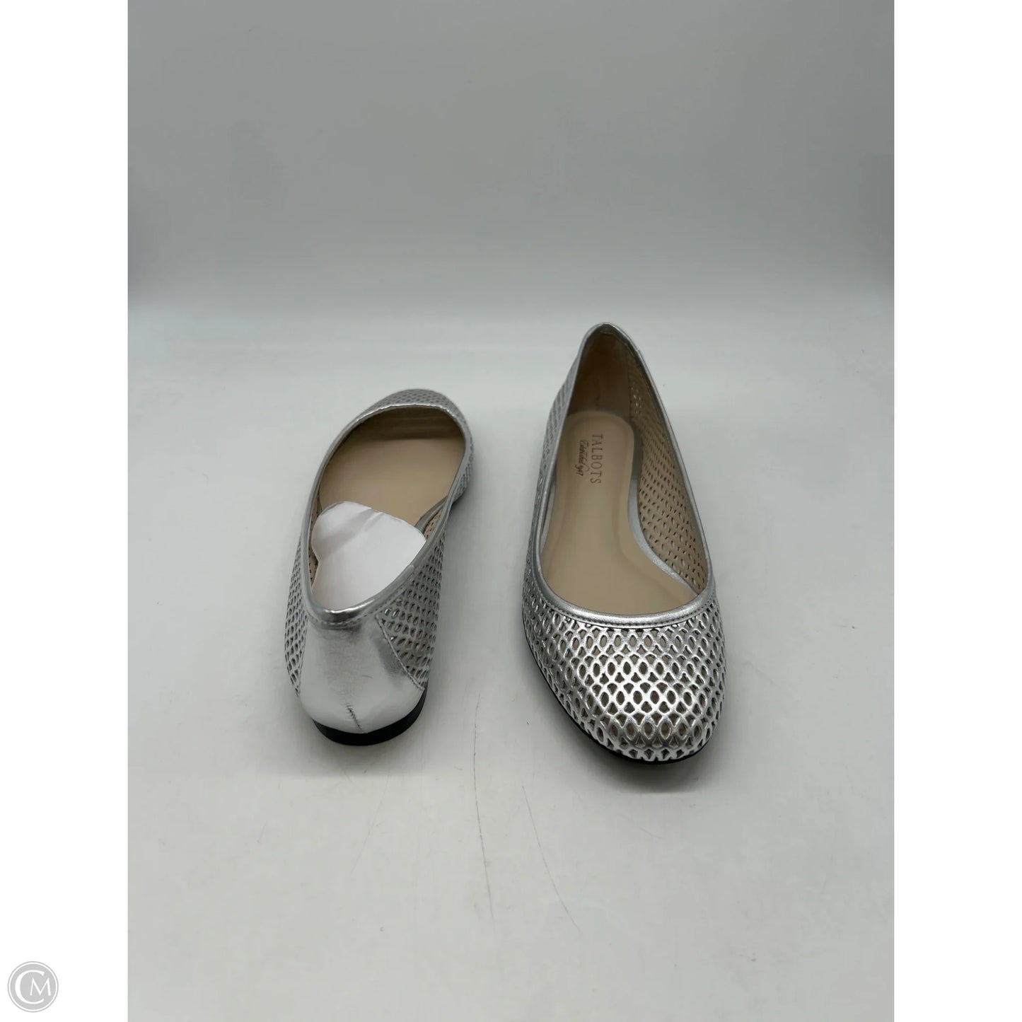Shoes Flats By Talbots In Silver, Size: 8