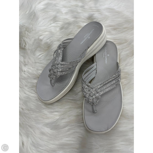 Sandals Flip Flops By Clarks In Grey, Size: 8