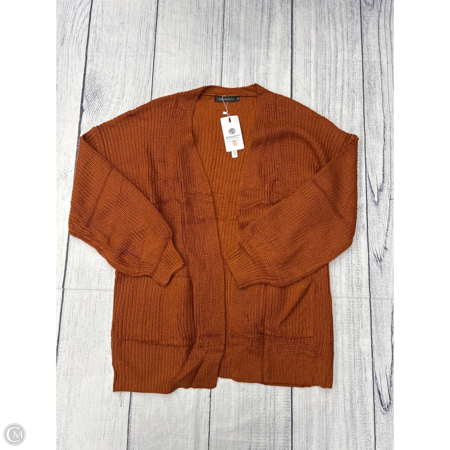 Cardigan By Merokeety In Orange, Size: Xl