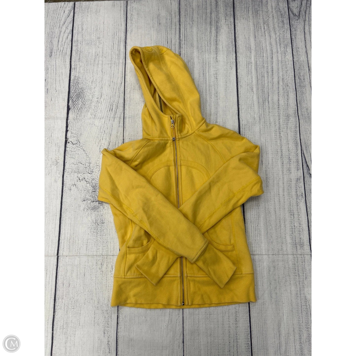 Athletic Jacket By Lululemon In Yellow, Size: 8