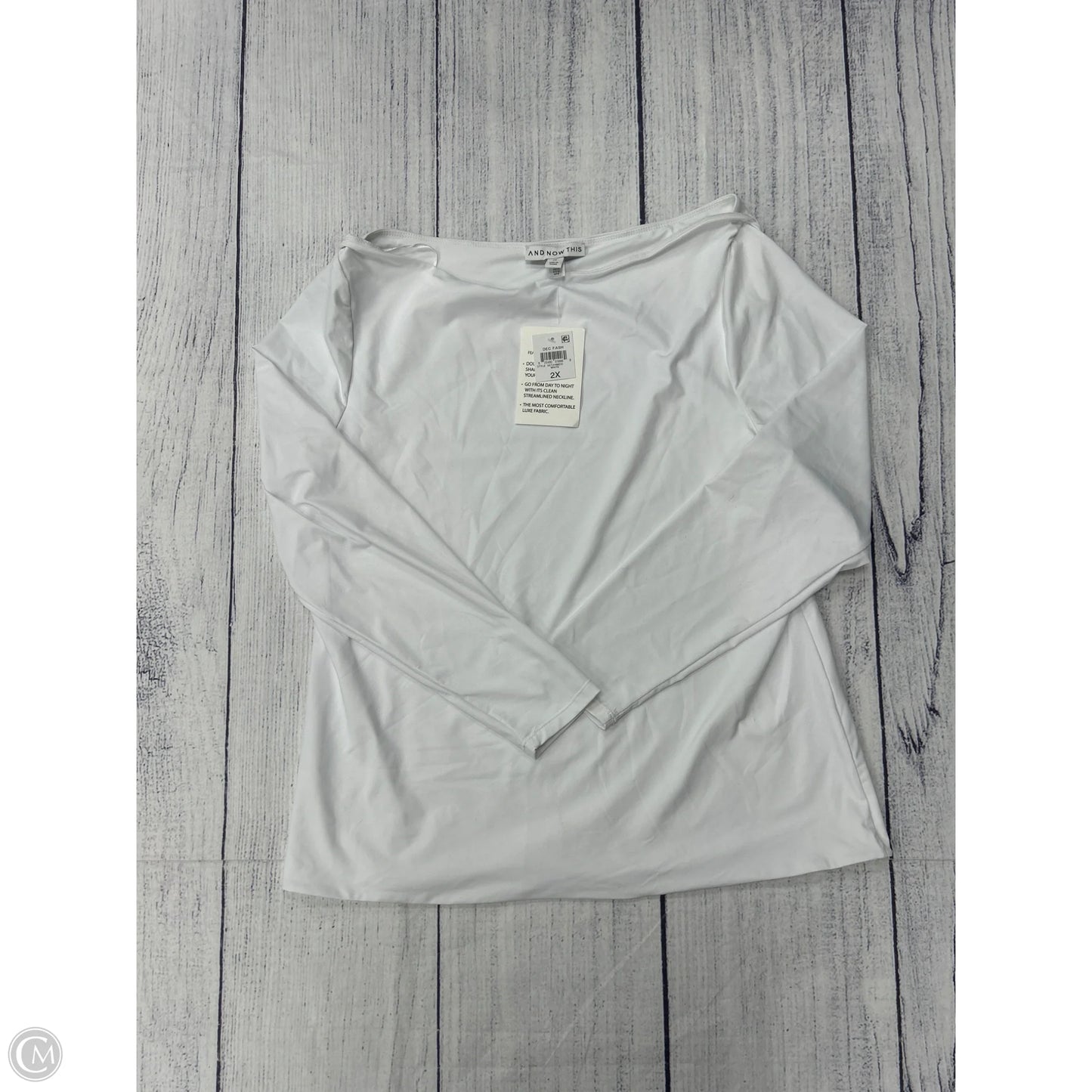 Top Long Sleeve By And Now This In White, Size: 2x