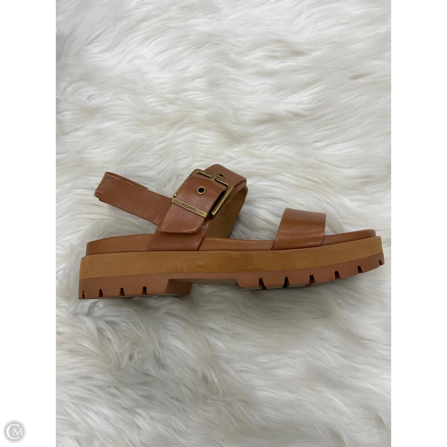 Sandals Flats By Vionic In Brown, Size: 7