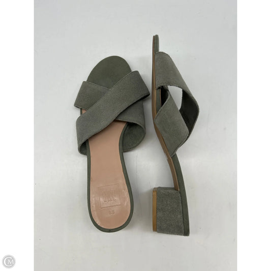 Sandals Heels Block By Gap In Green, Size: 8.5