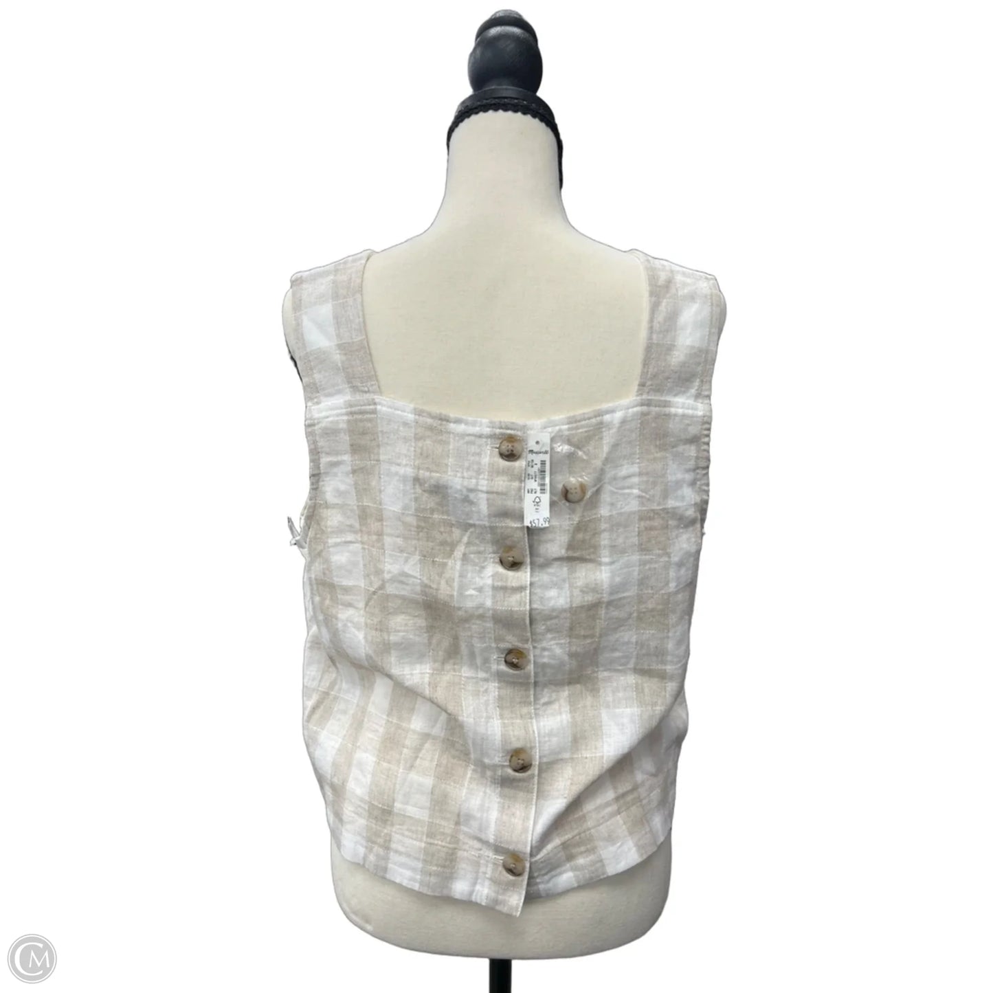 Tank Top By Madewell In Brown & Cream, Size: 8