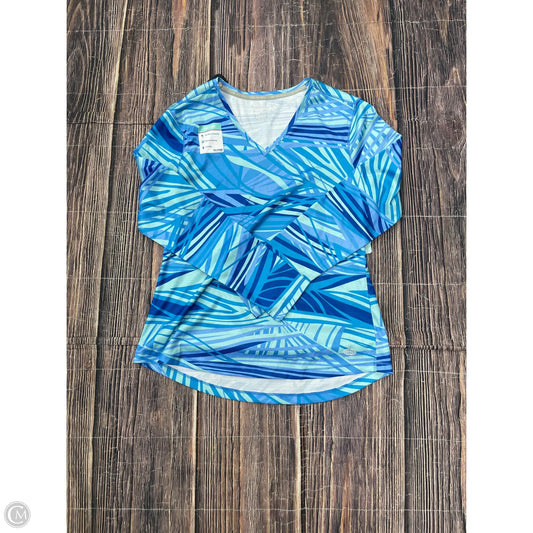 Top Long Sleeve By Reel Legends In Blue, Size: Mp