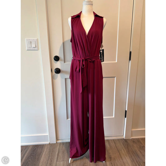 Jumpsuit By Nina Leonard In Red, Size: L