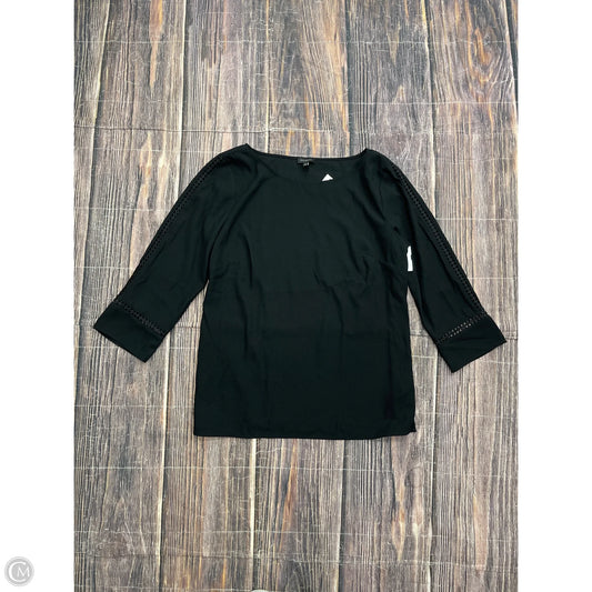 Top 3/4 Sleeve By Talbots In Black, Size: M
