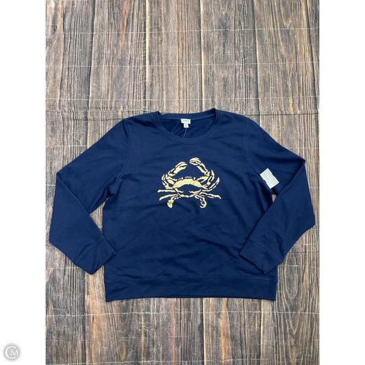 Sweatshirt Collar By J. Crew In Blue, Size: Xl