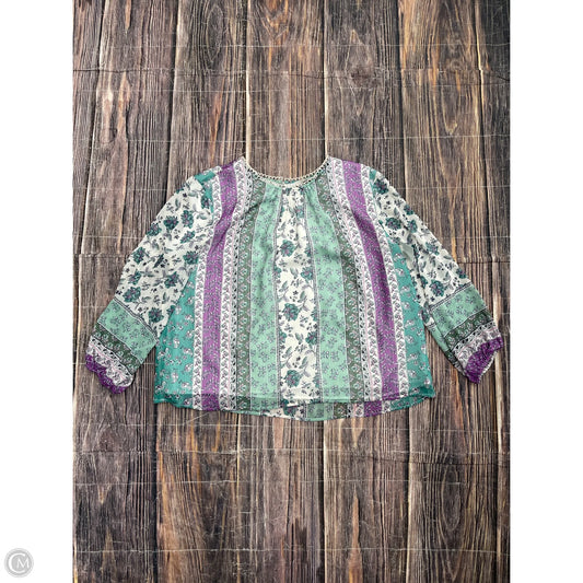 Top Long Sleeve By Loft In Purple, Size: Xl