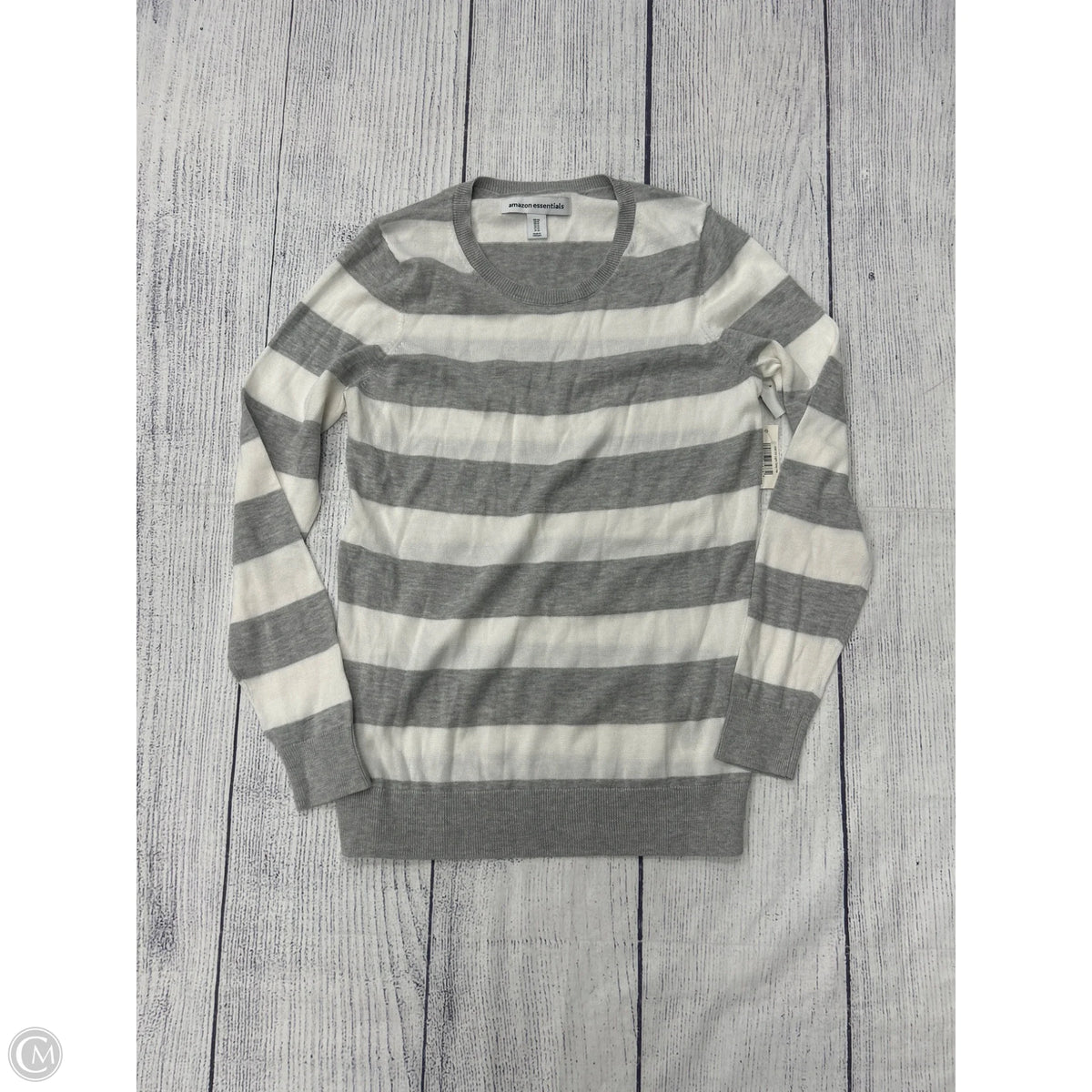 Top Long Sleeve Basic By Amazon Essentials In Grey, Size: M