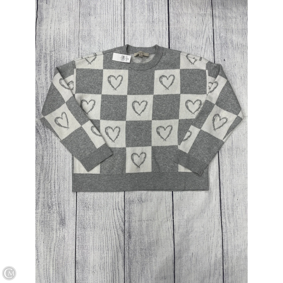 Sweater By Loft In Grey, Size: M