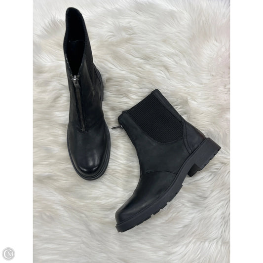 Boots Ankle Flats By Clarks In Black, Size: 9.5