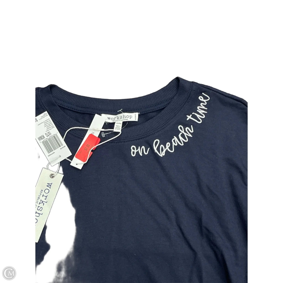 Top Long Sleeve Basic By Workshop In Navy, Size: 1x