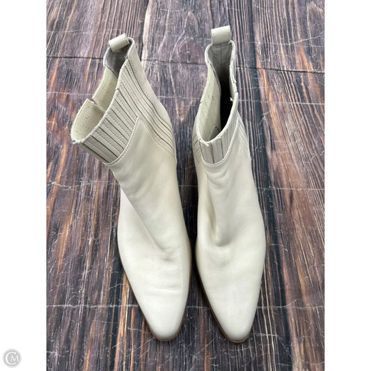Boots Ankle Heels By Vince In White, Size: 8