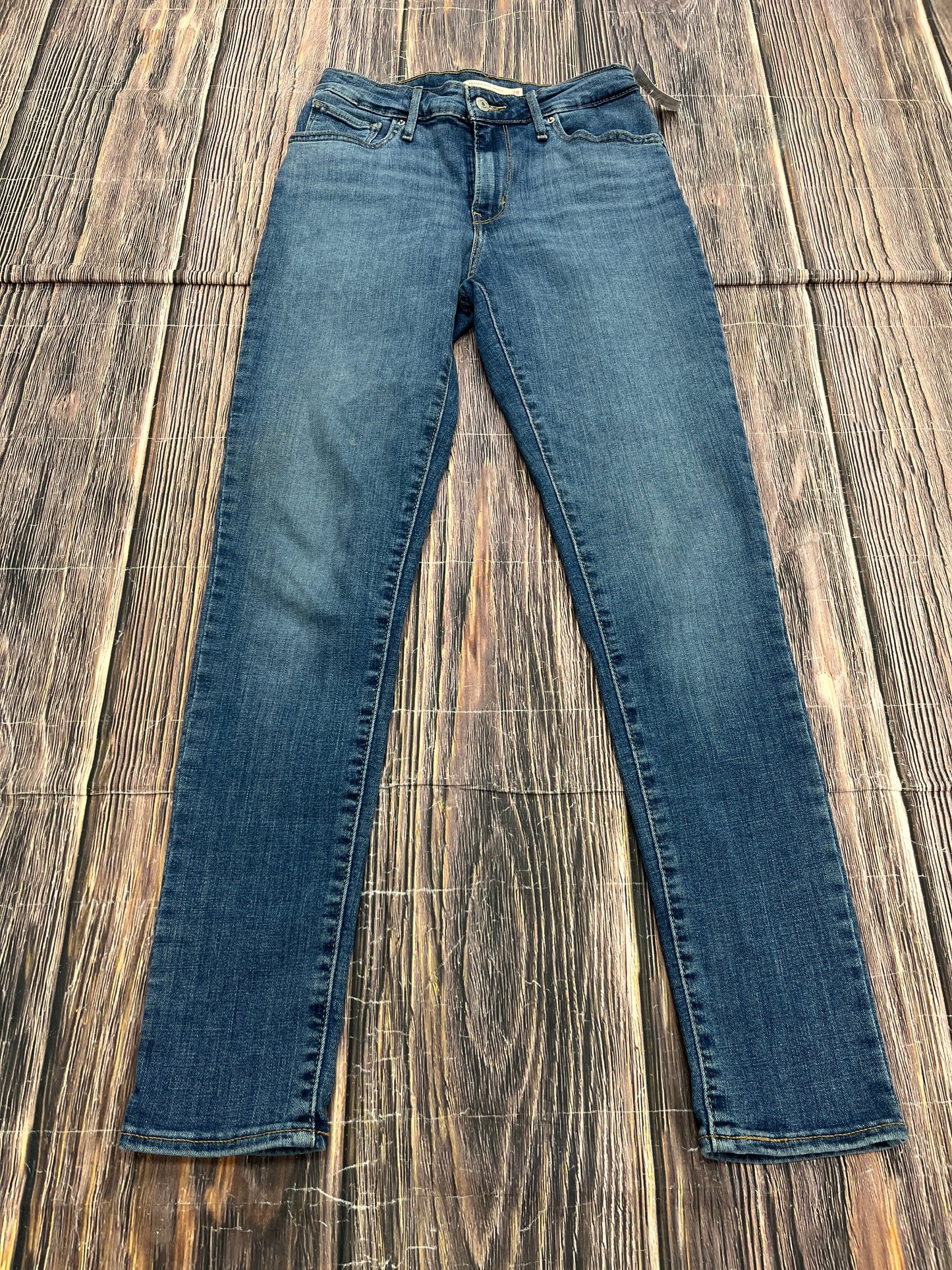 Jeans Skinny By Levis In Blue Denim, Size: 6