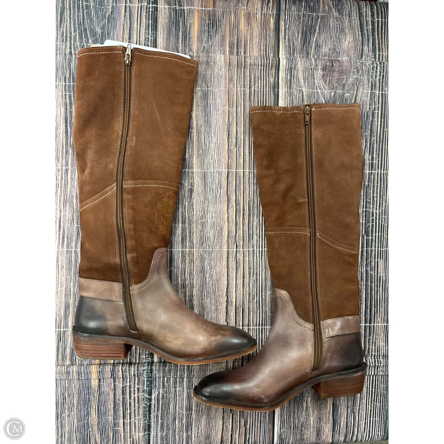 Boots Knee Flats By Bed Stu In Brown, Size: 8