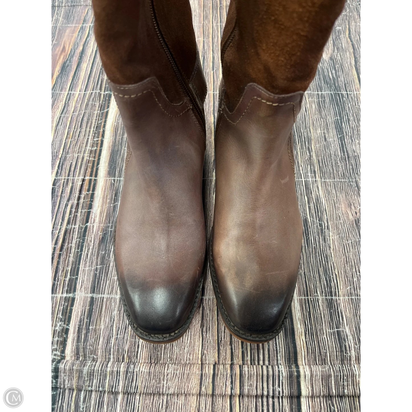 Boots Knee Flats By Bed Stu In Brown, Size: 8