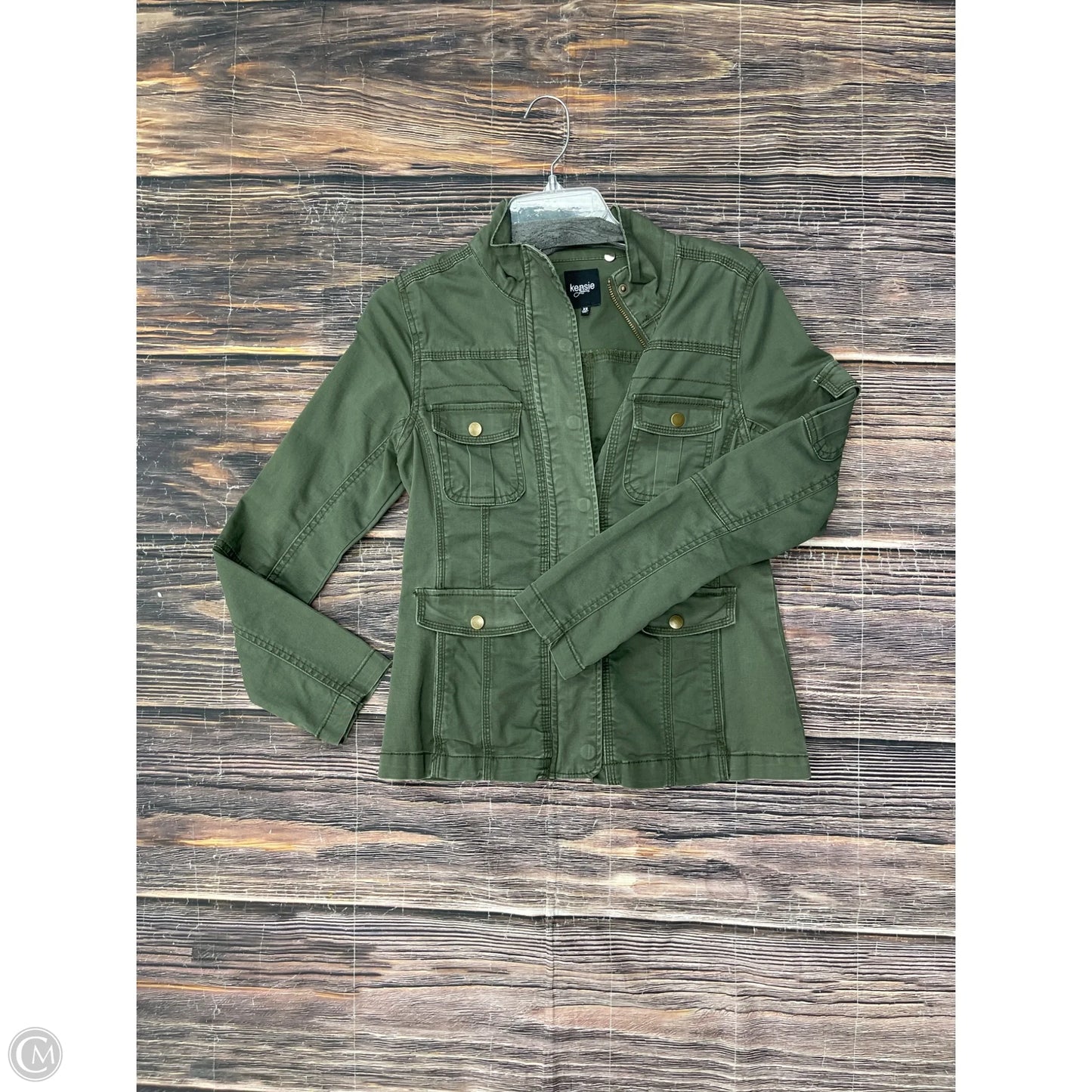 Jacket Denim By Kensie In Green Denim, Size: Xs
