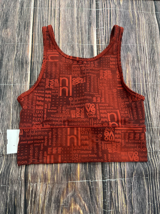 Athletic Tank Top By Lululemon In Red, Size: 8