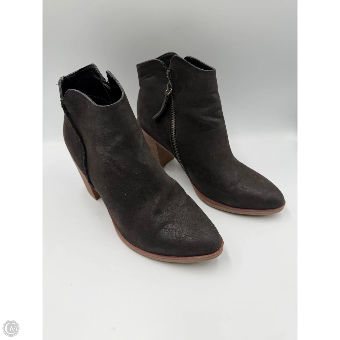 Boots Ankle Heels By Mia In Black, Size: 9