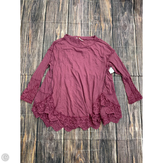 Top Long Sleeve By Free People In Purple, Size: S