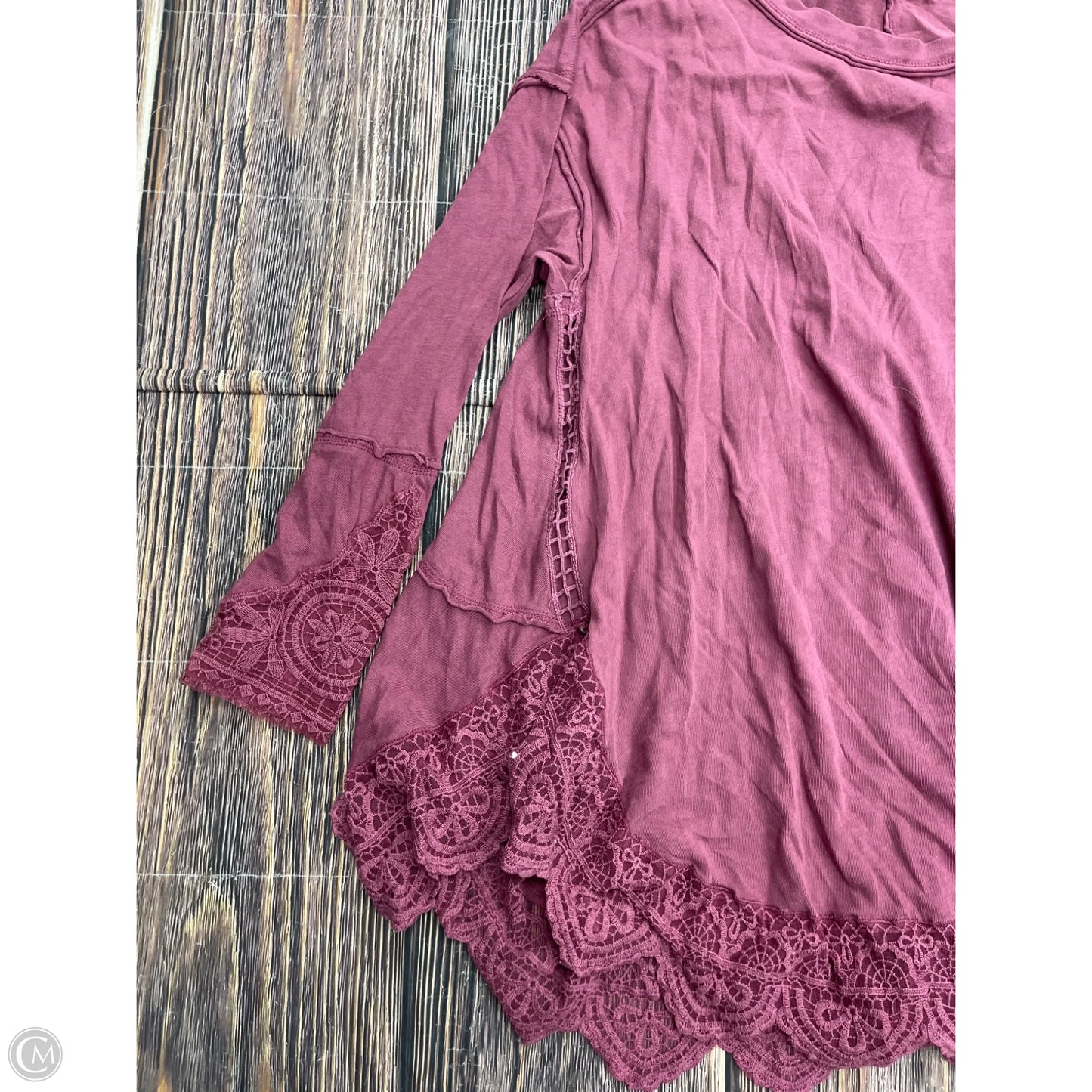 Top Long Sleeve By Free People In Purple, Size: S