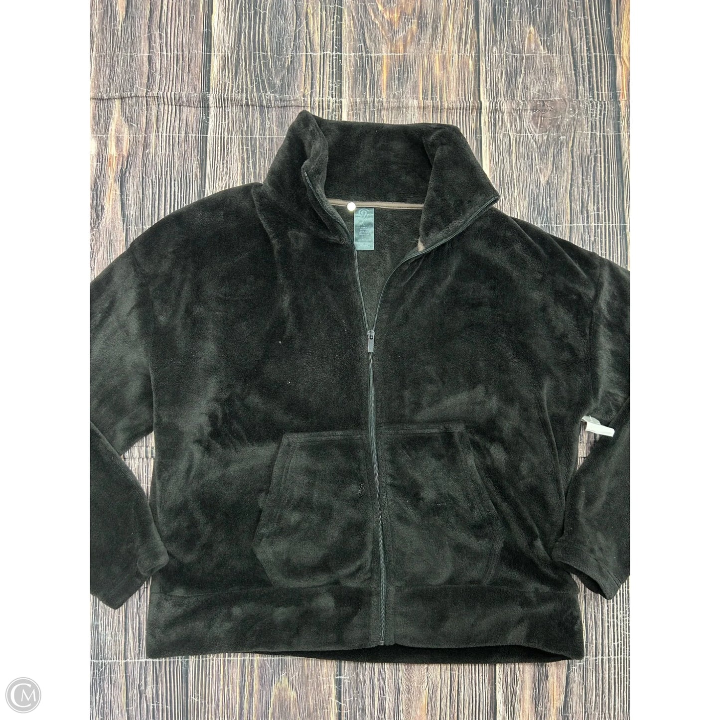Sweatshirt Collar By Champion In Black, Size: L