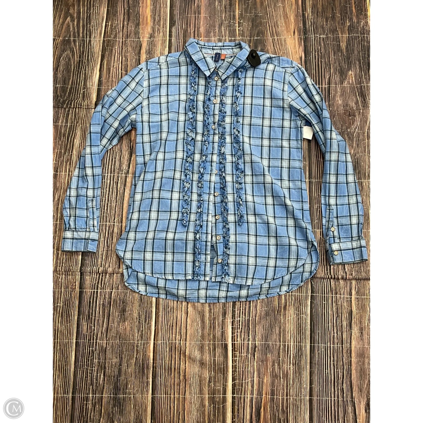 Top Long Sleeve By Pilcro In Blue, Size: S