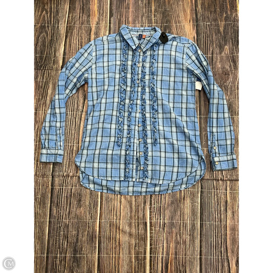 Top Long Sleeve By Pilcro In Blue, Size: S